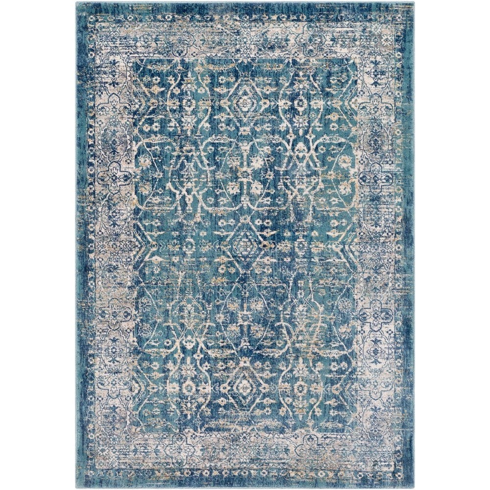 Surya Tharunaya Traditional Accent Rug Blue 2' x 3' Surya Tharunaya Traditional Accent Rug Blue 2' x 3'